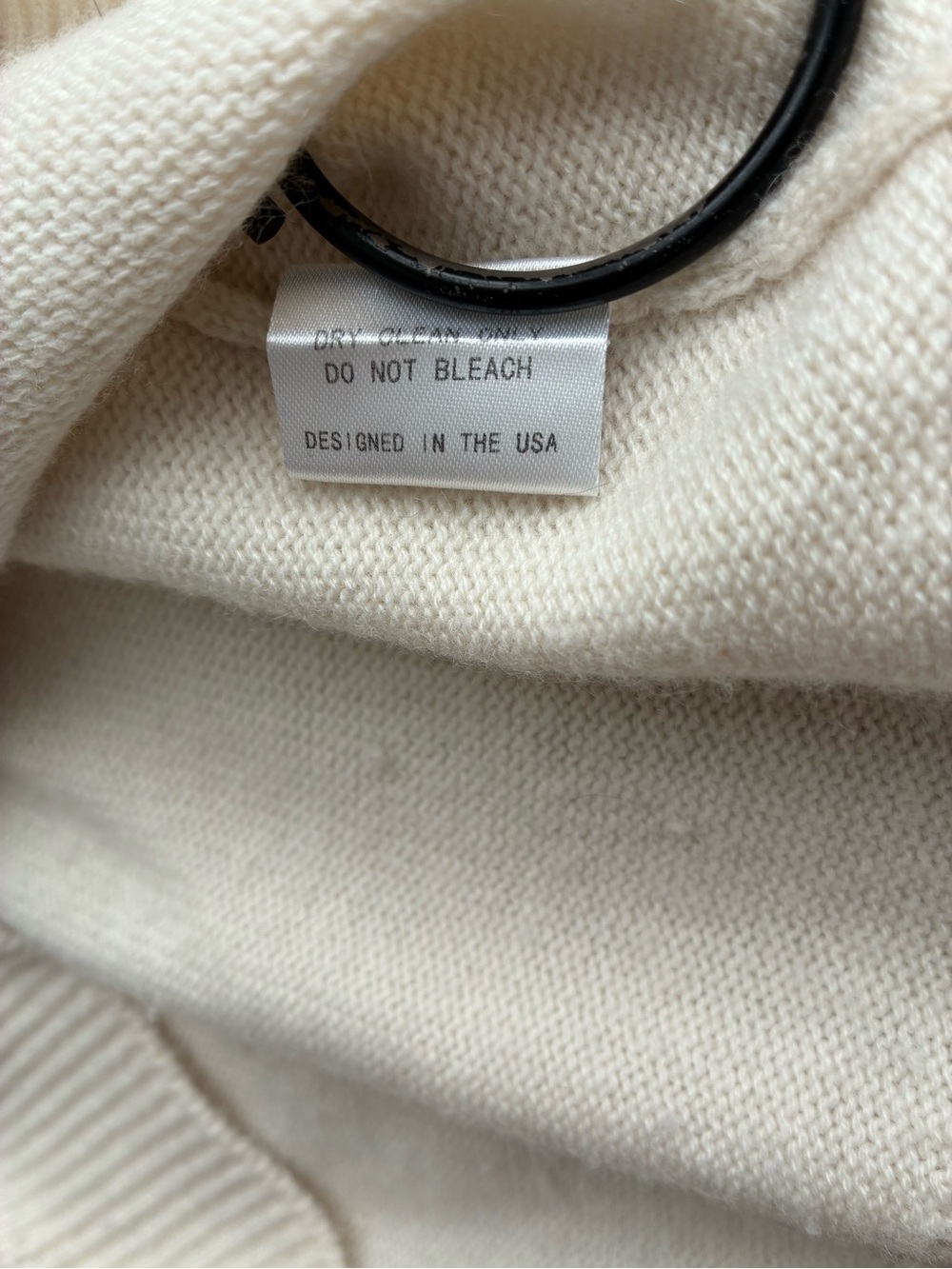 PARKE Sweater Women’s Small Wool Cashmere Cream - Picture 5 of 9